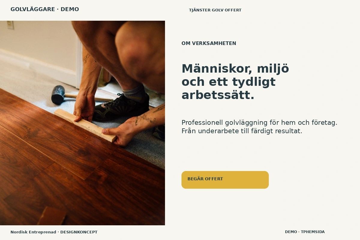 Nordisk Entreprenad – Om verksamheten för golvläggare