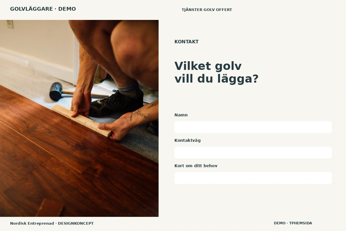Nordisk Entreprenad – Kontakt för golvläggare