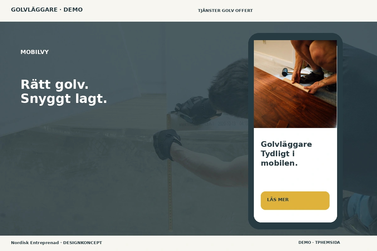 Nordisk Entreprenad – Mobilvy för golvläggare