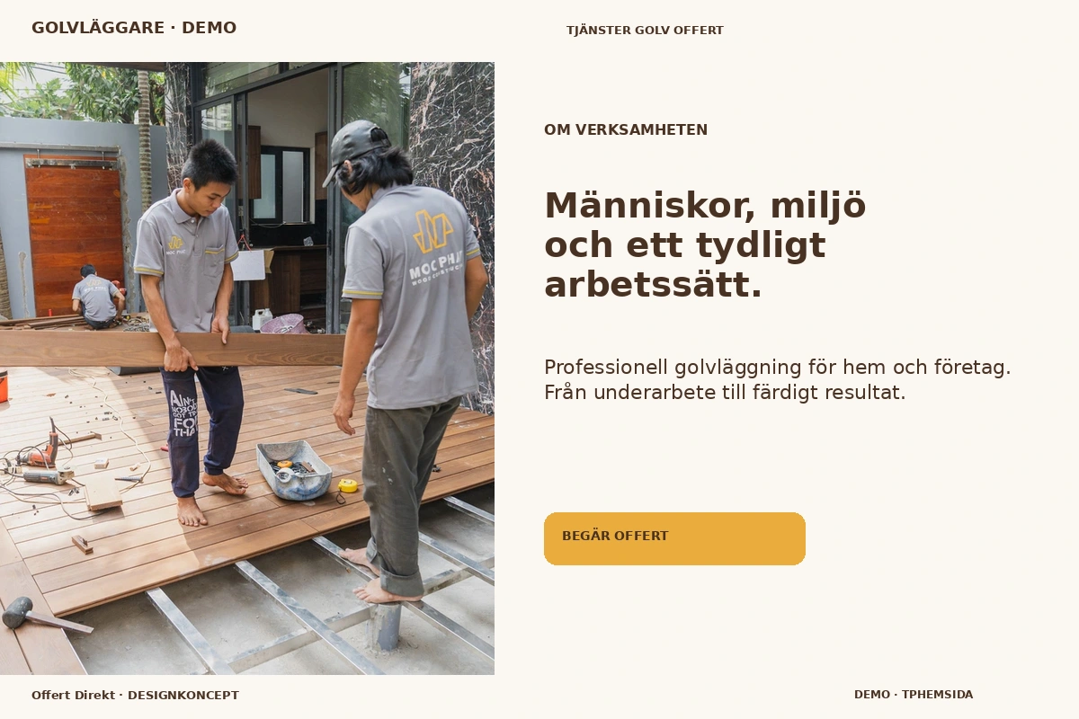 Offert Direkt – Om verksamheten för golvläggare