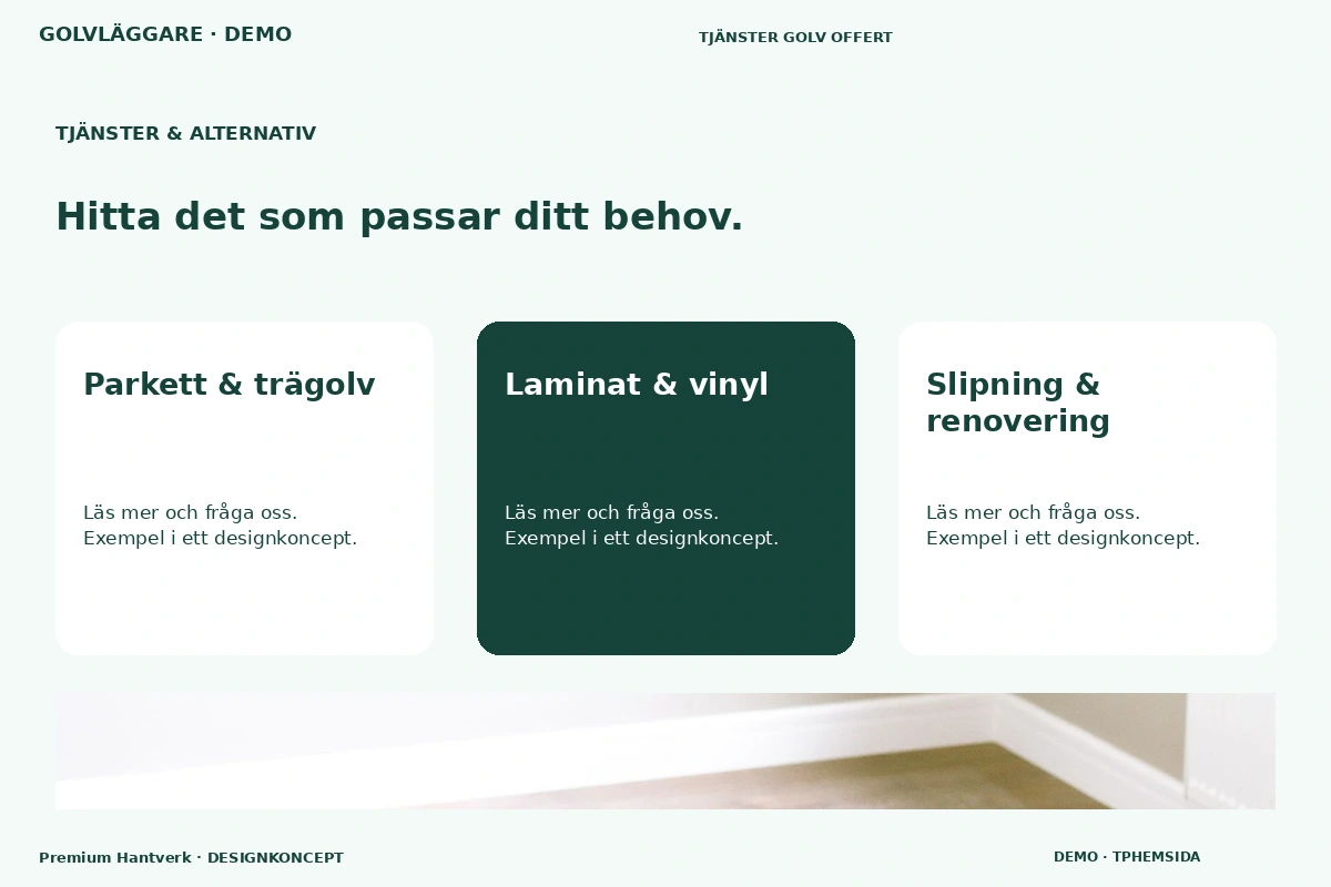 Premium Hantverk – Tjänster & alternativ för golvläggare