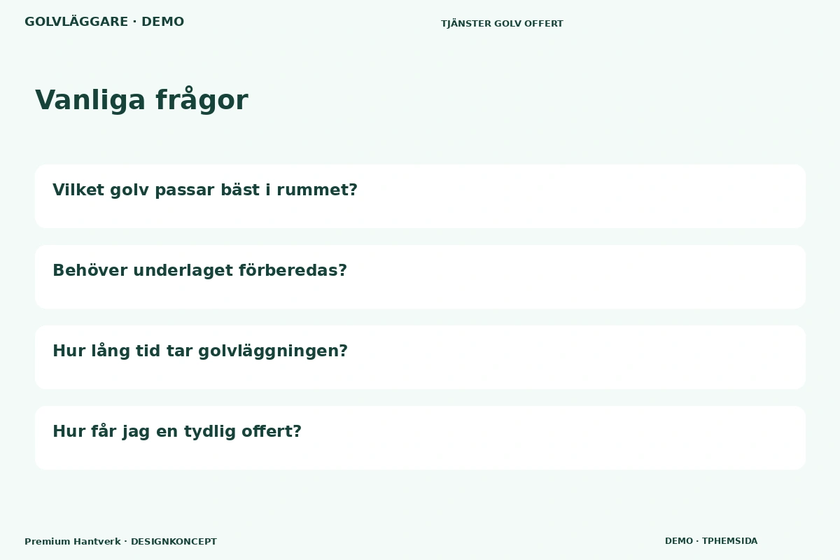 Premium Hantverk – Vanliga frågor för golvläggare