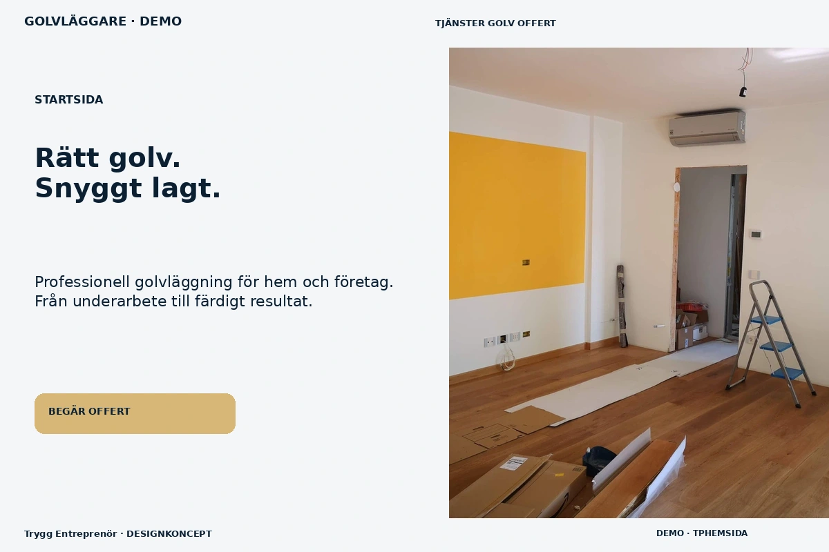 Trygg Entreprenör – Startsida för golvläggare