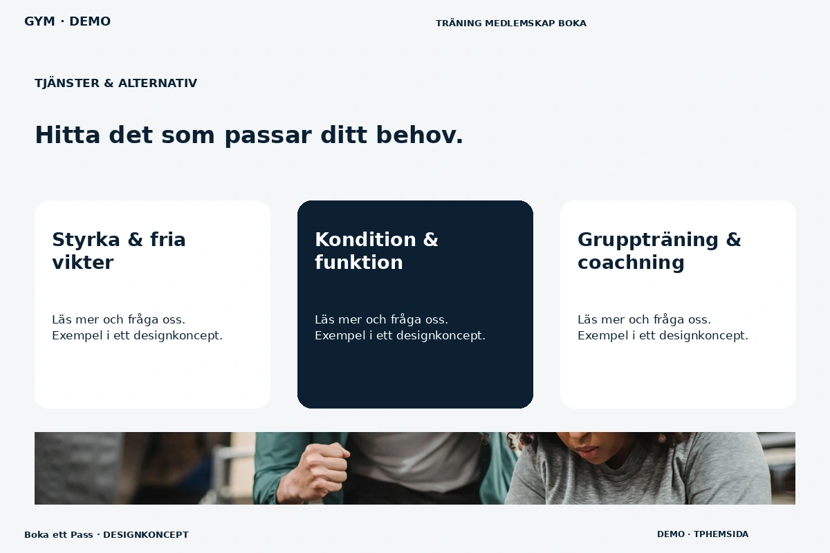 Boka ett Pass – Tjänster & alternativ för gym