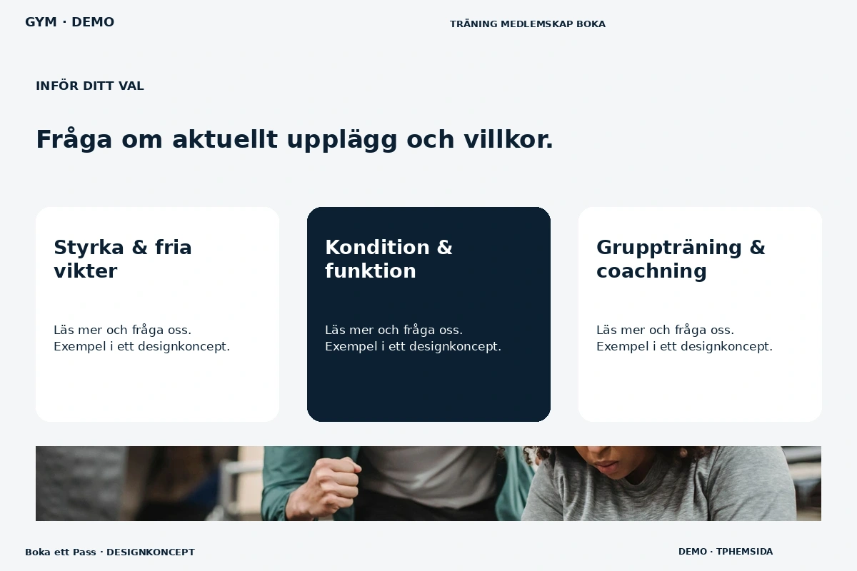 Boka ett Pass – Alternativ & villkor för gym
