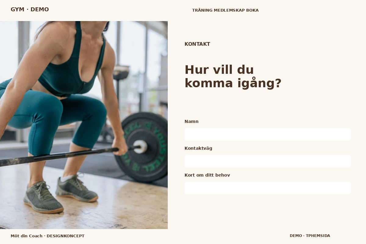 Möt din Coach – Kontakt för gym