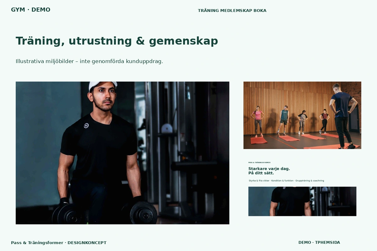 Pass & Träningsformer – Träning, utrustning & gemenskap för gym