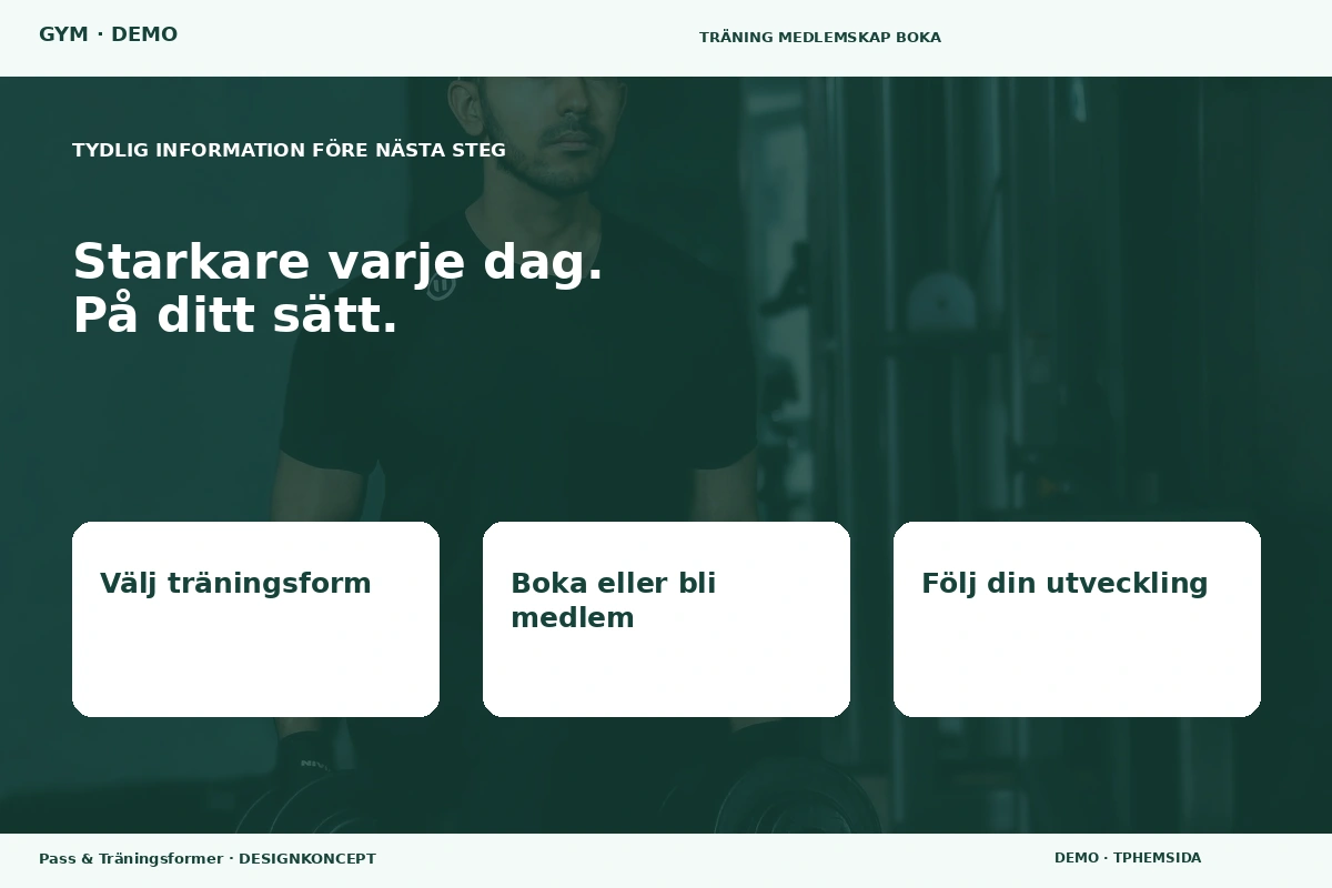 Pass & Träningsformer – Inför ditt val för gym