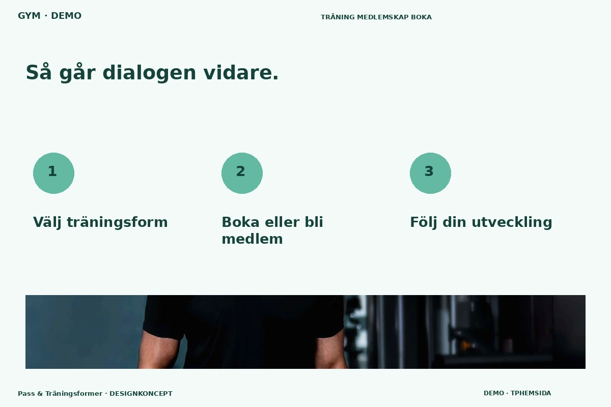 Pass & Träningsformer – Så fungerar dialogen för gym