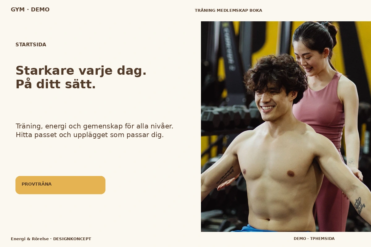 Energi & Rörelse – Startsida för gym