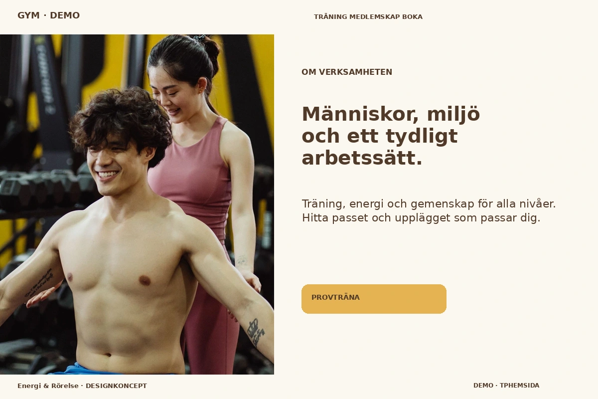 Energi & Rörelse – Om verksamheten för gym