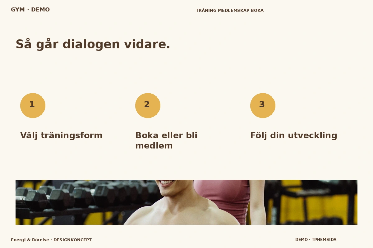 Energi & Rörelse – Så fungerar dialogen för gym