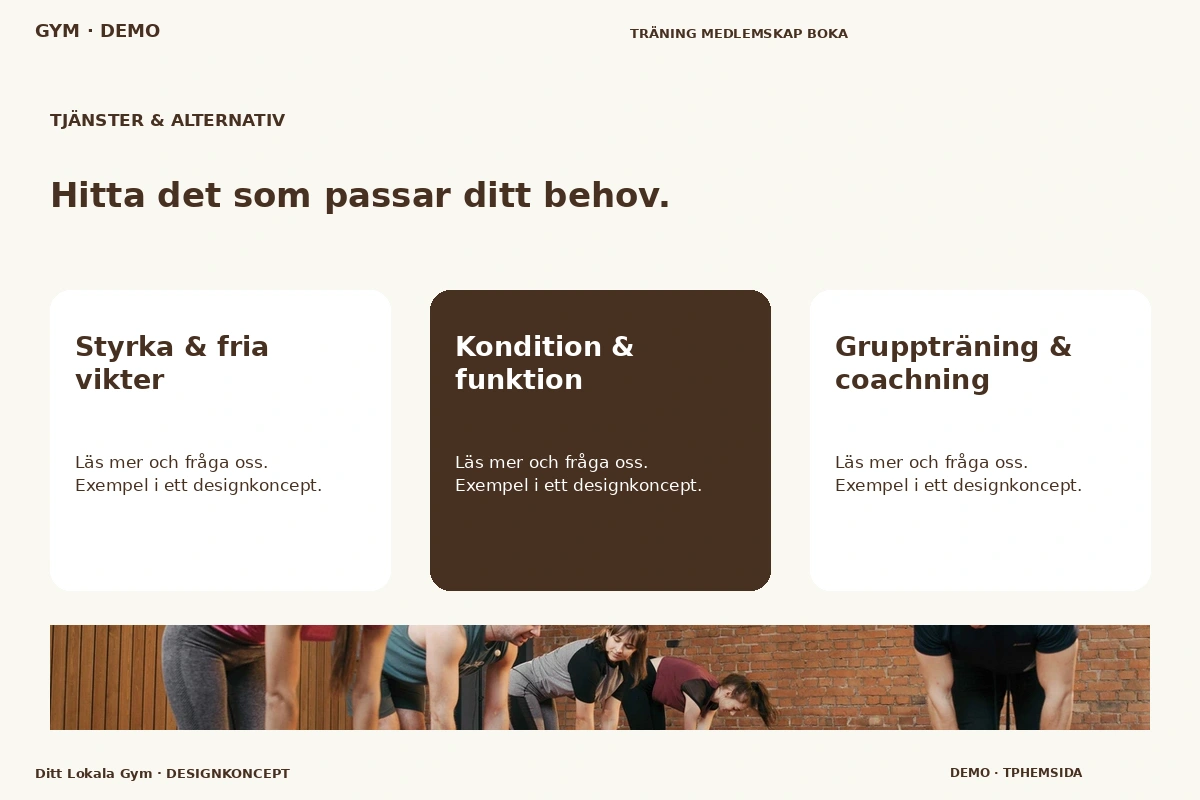 Ditt Lokala Gym – Tjänster & alternativ för gym