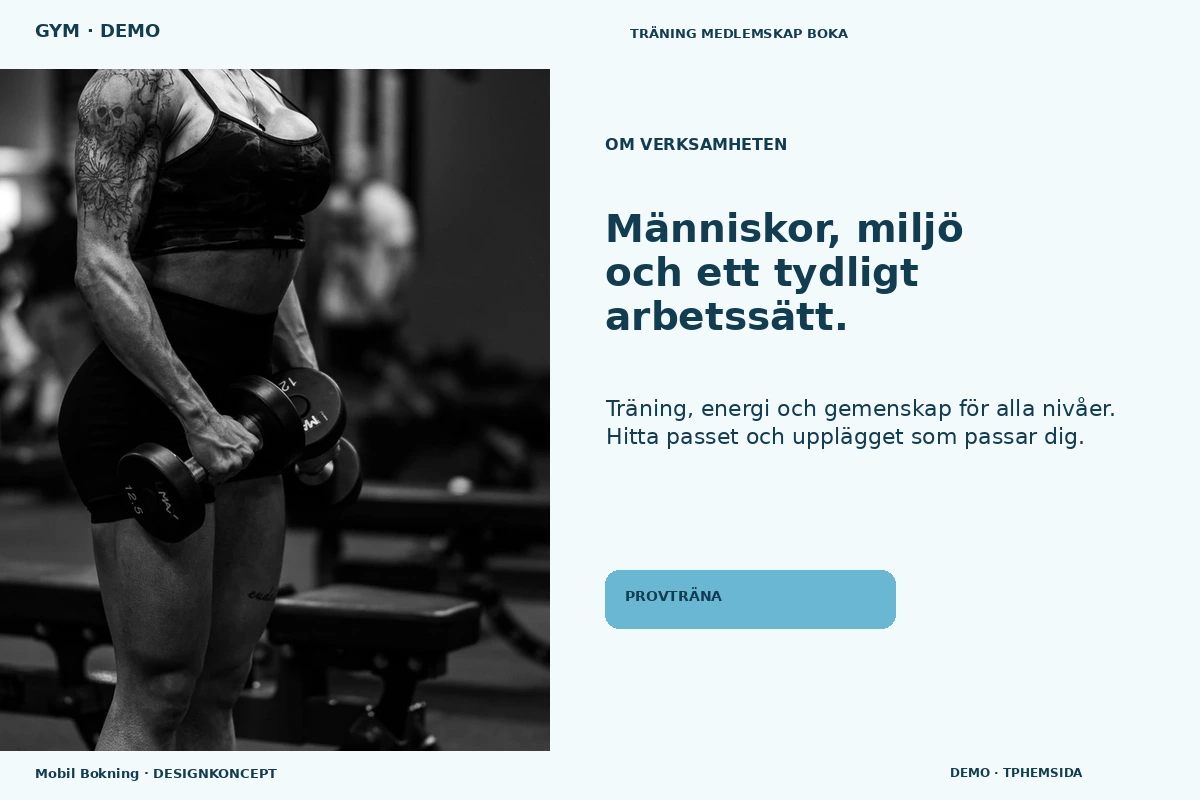 Mobil Bokning – Om verksamheten för gym