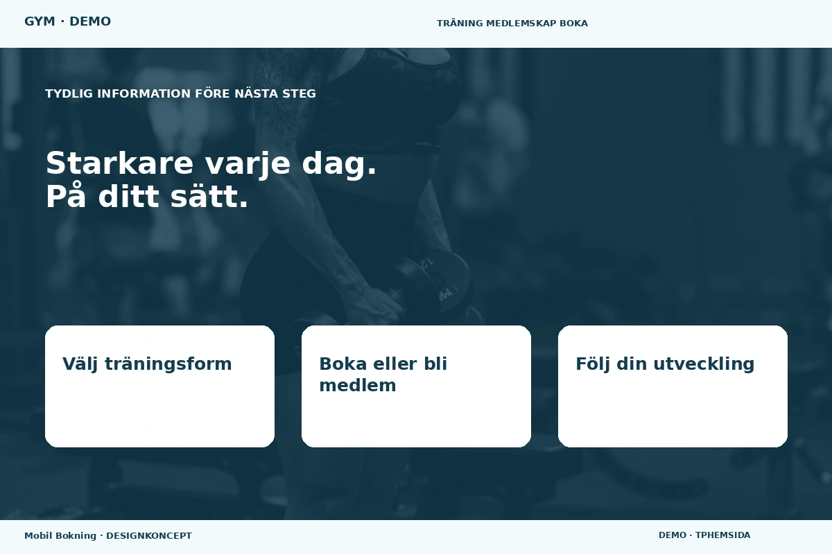 Mobil Bokning – Inför ditt val för gym