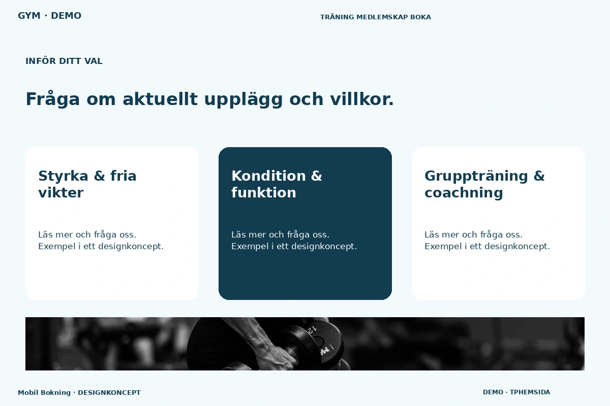 Mobil Bokning – Alternativ & villkor för gym