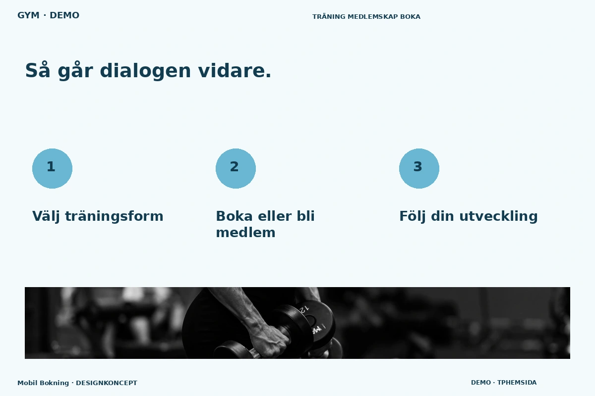 Mobil Bokning – Så fungerar dialogen för gym