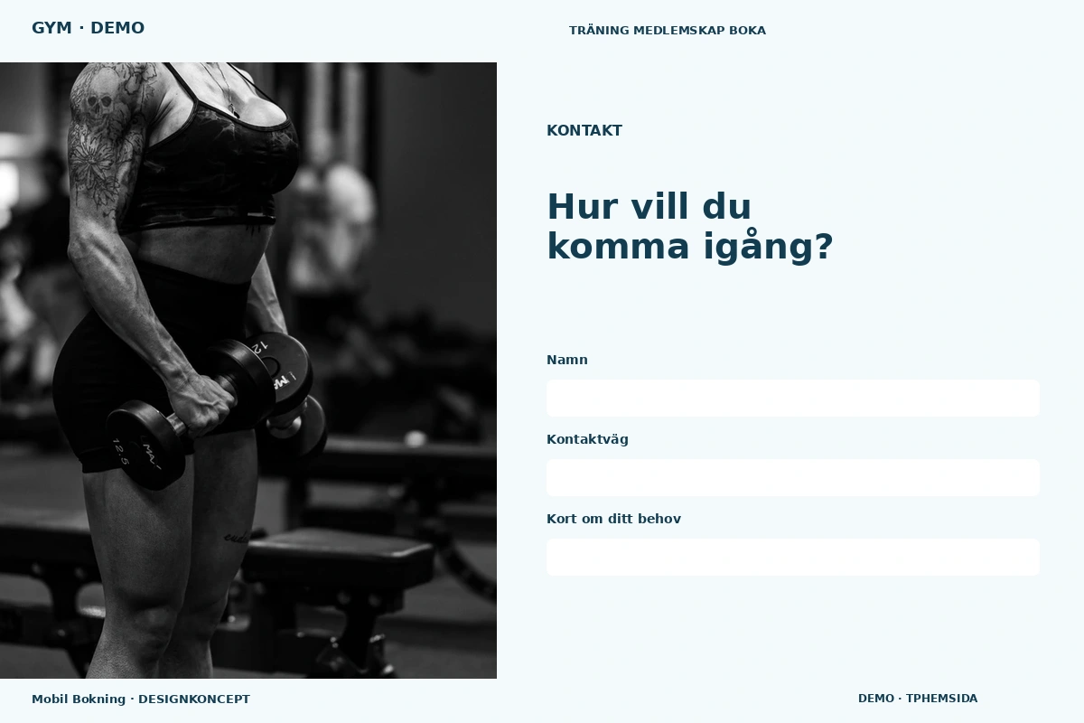 Mobil Bokning – Kontakt för gym