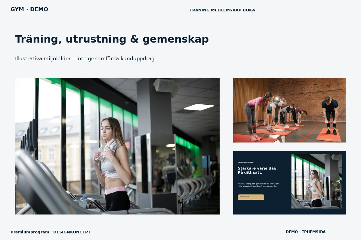 Premiumprogram – Träning, utrustning & gemenskap för gym