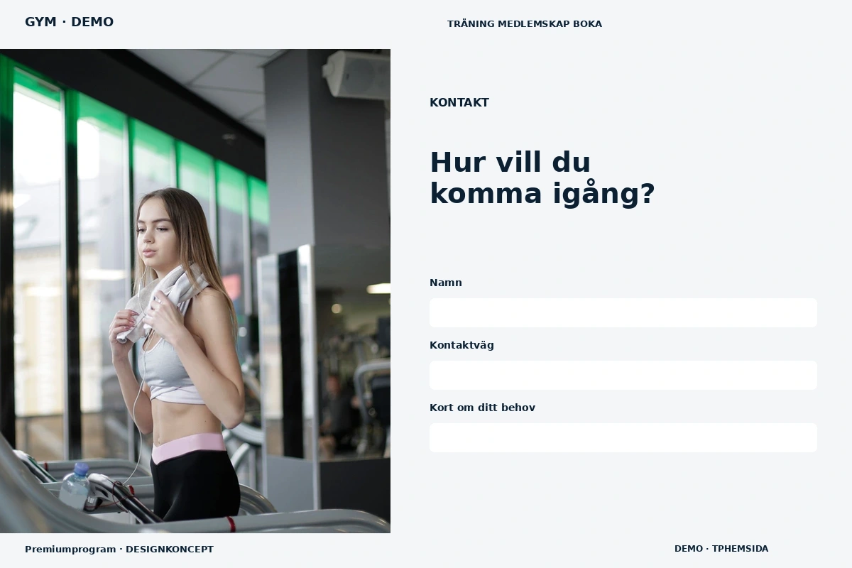 Premiumprogram – Kontakt för gym
