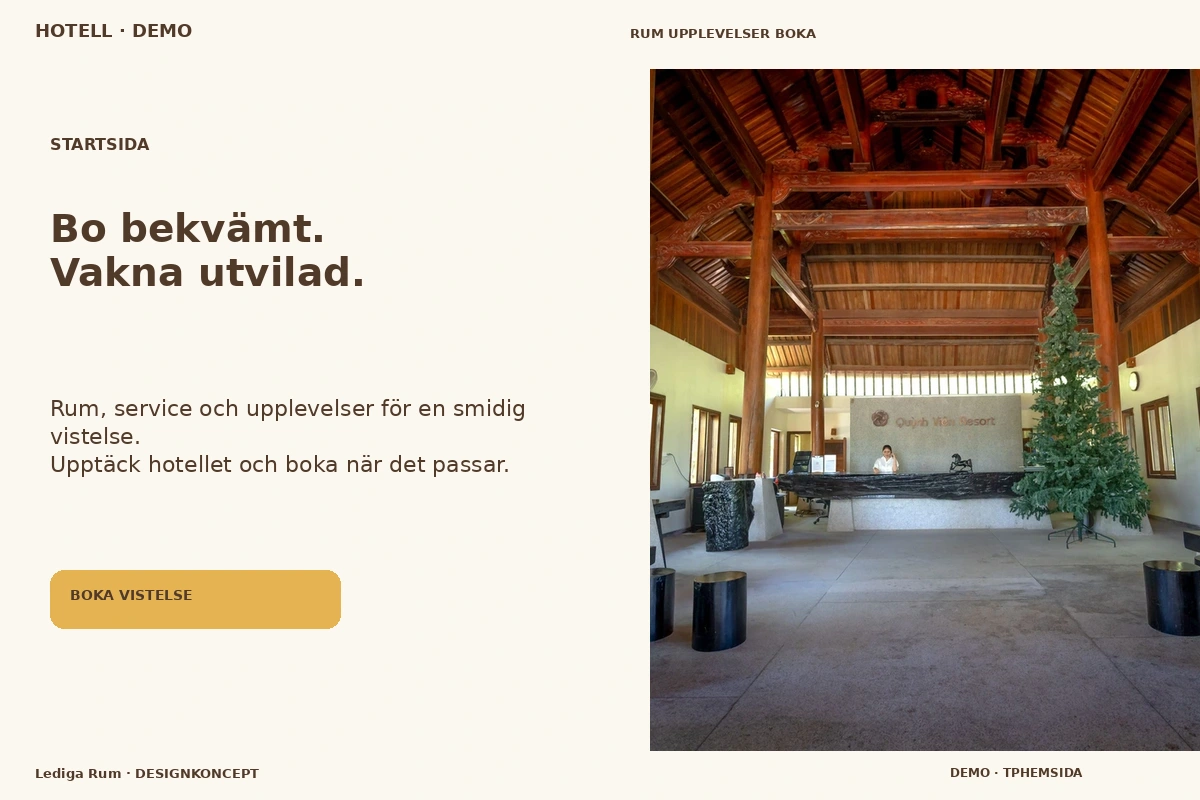 Lediga Rum – Startsida för hotell