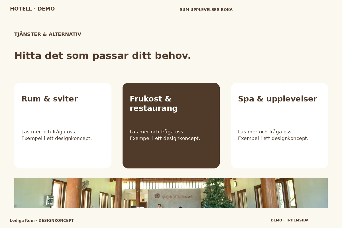 Lediga Rum – Tjänster & alternativ för hotell