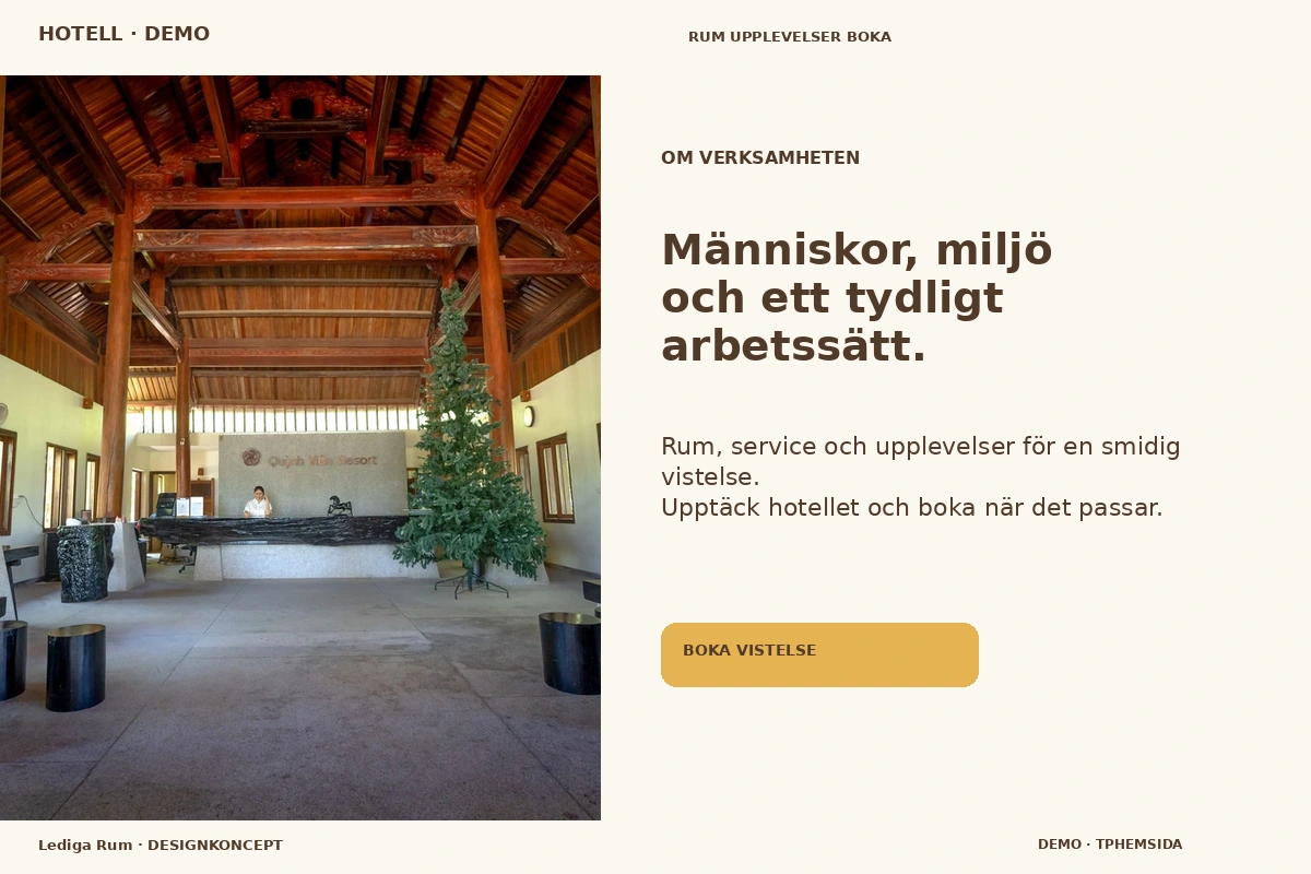 Lediga Rum – Om verksamheten för hotell