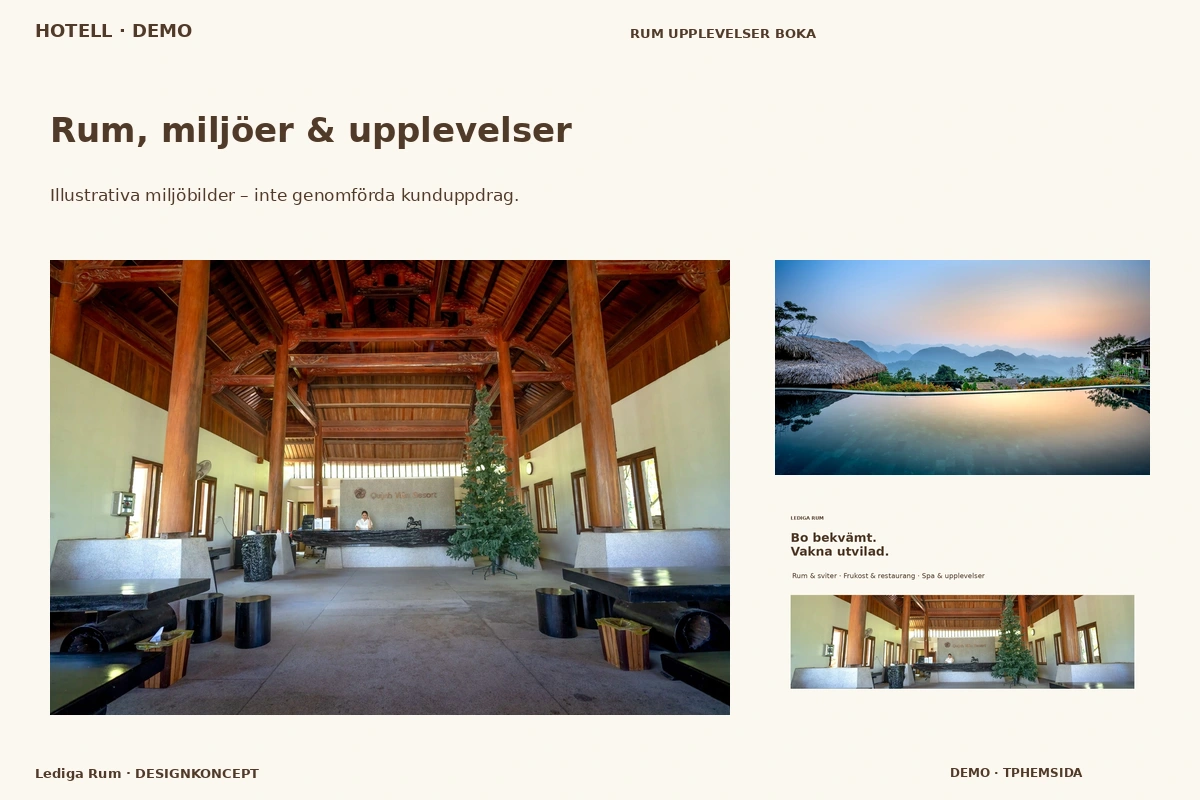Lediga Rum – Rum, miljöer & upplevelser för hotell