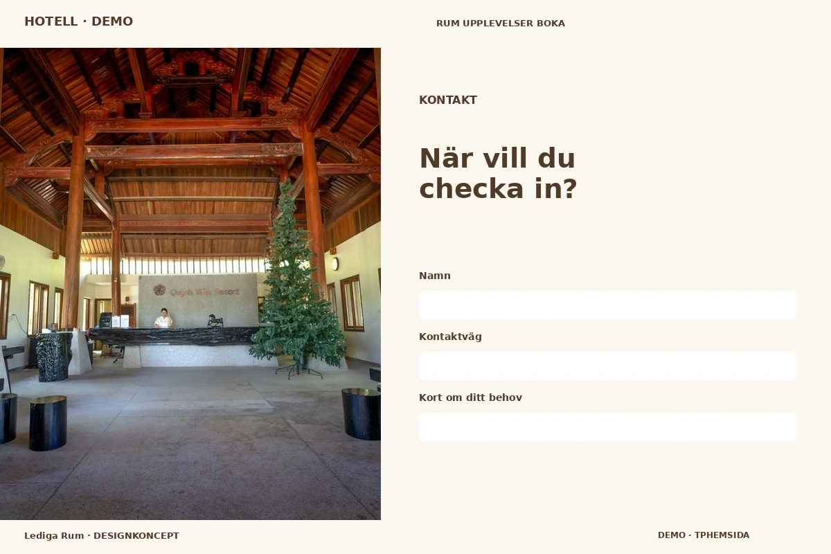 Lediga Rum – Kontakt för hotell