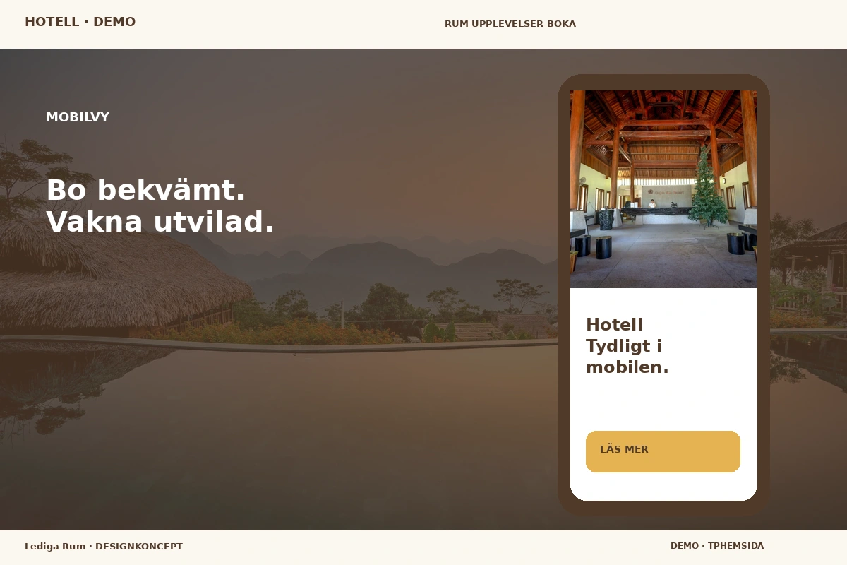 Lediga Rum – Mobilvy för hotell