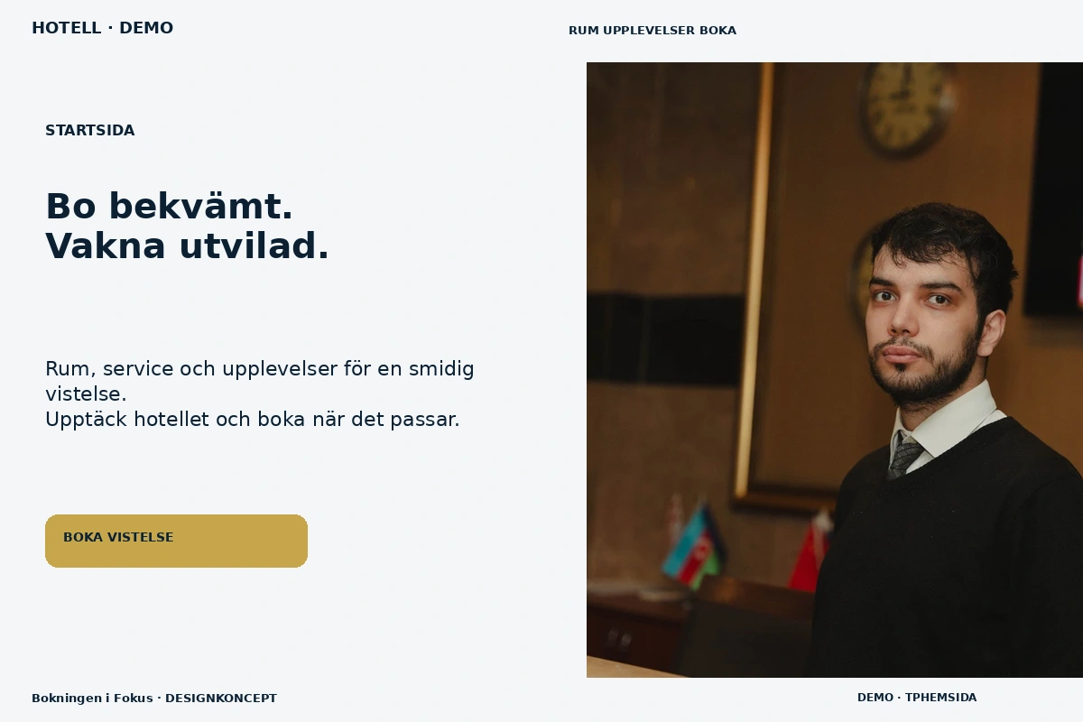 Bokningen i Fokus – Startsida för hotell