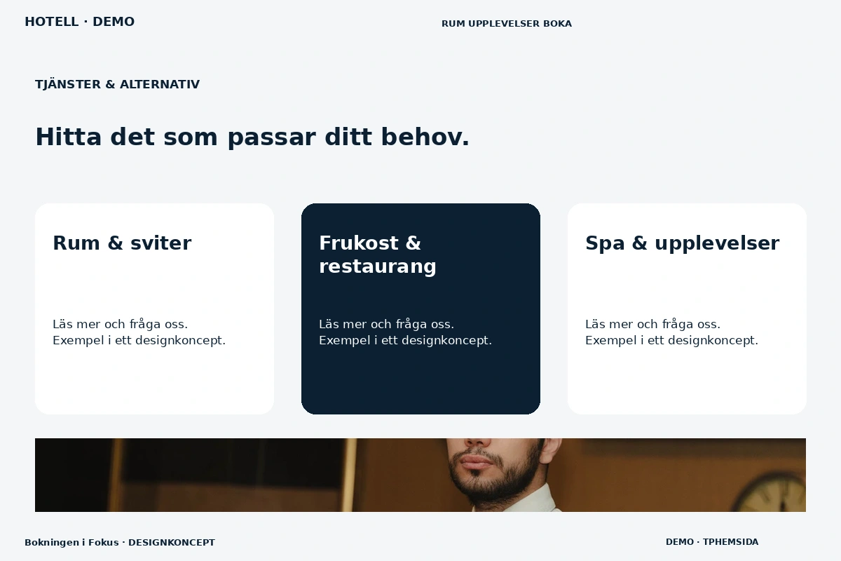 Bokningen i Fokus – Tjänster & alternativ för hotell