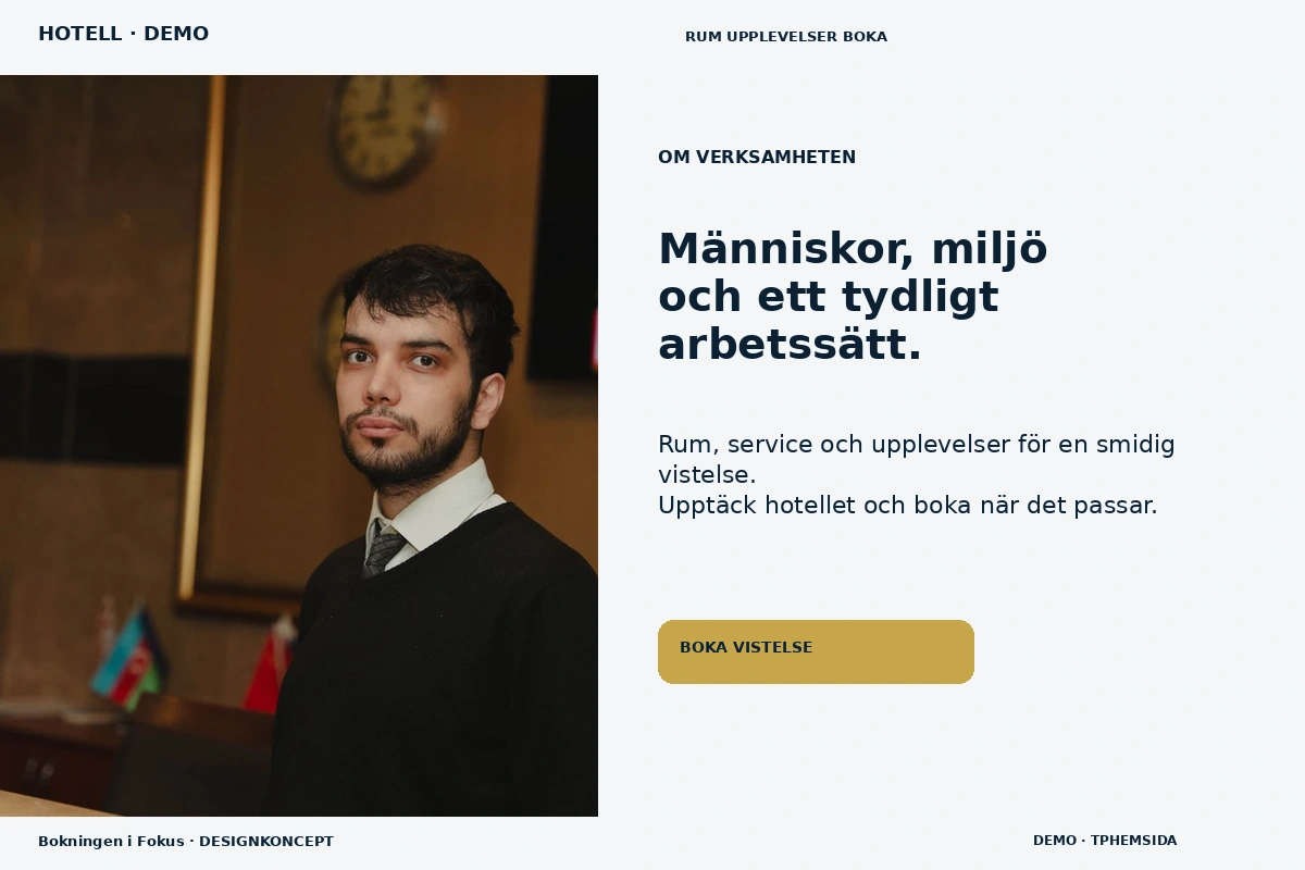 Bokningen i Fokus – Om verksamheten för hotell