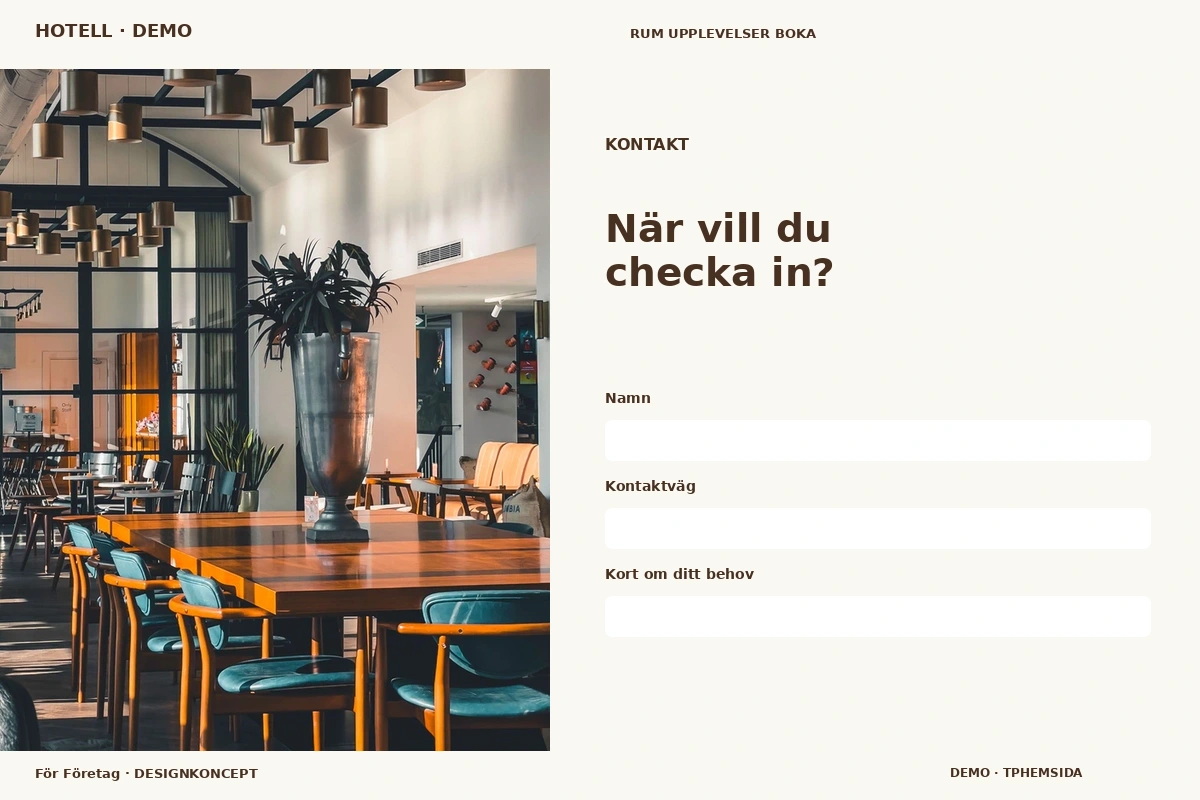 För Företag – Kontakt för hotell