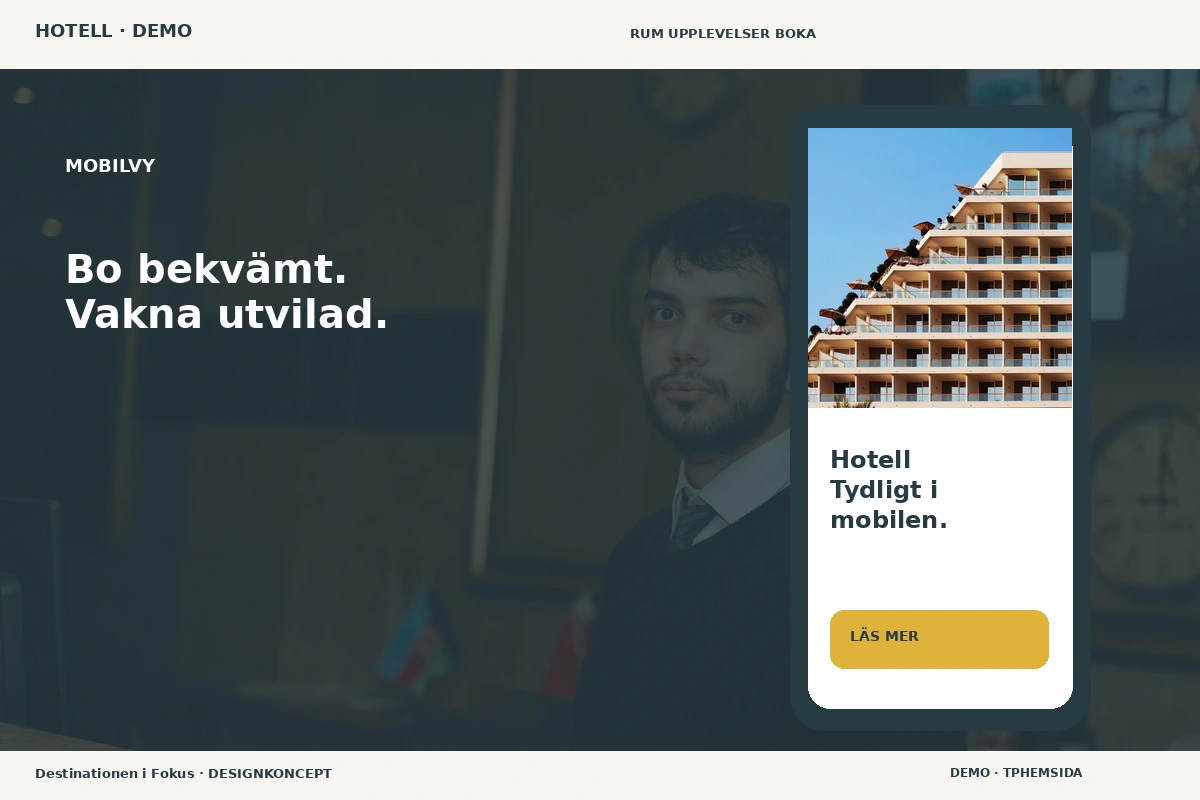 Destinationen i Fokus – Mobilvy för hotell