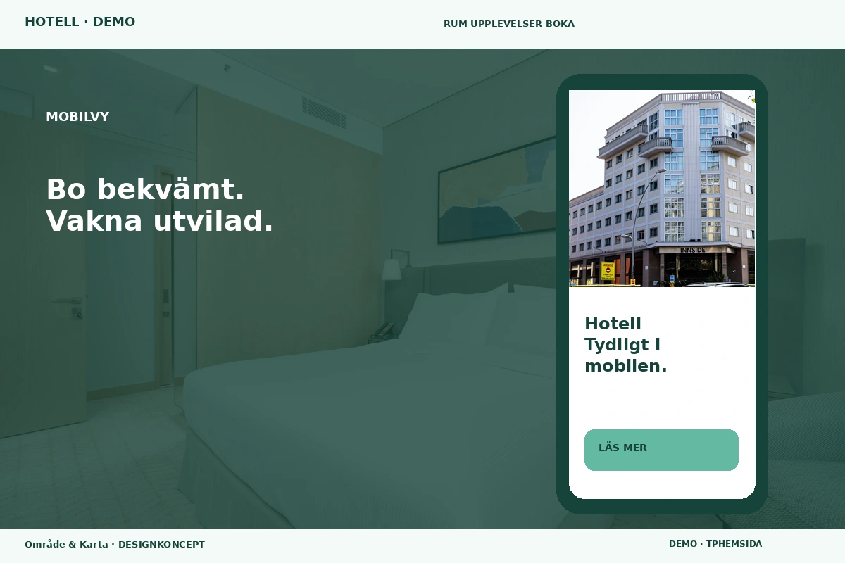 Område & Karta – Mobilvy för hotell