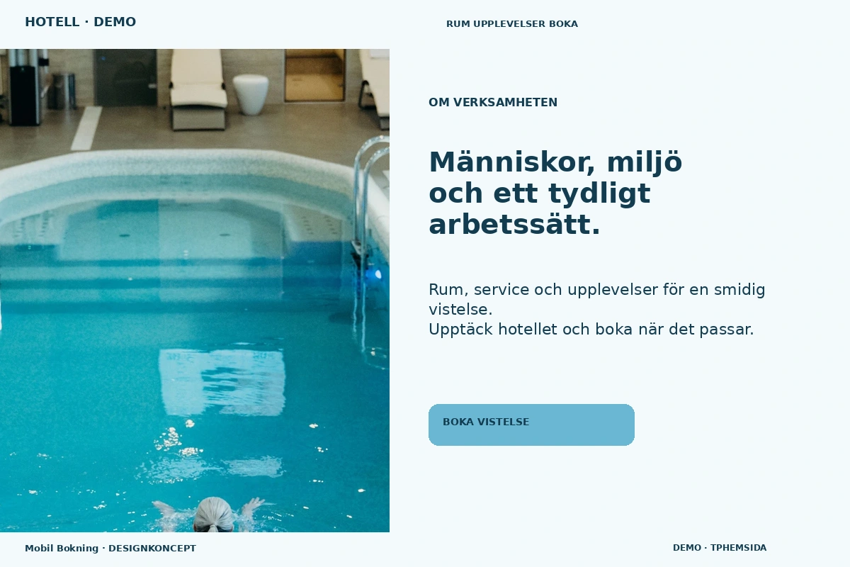 Mobil Bokning – Om verksamheten för hotell