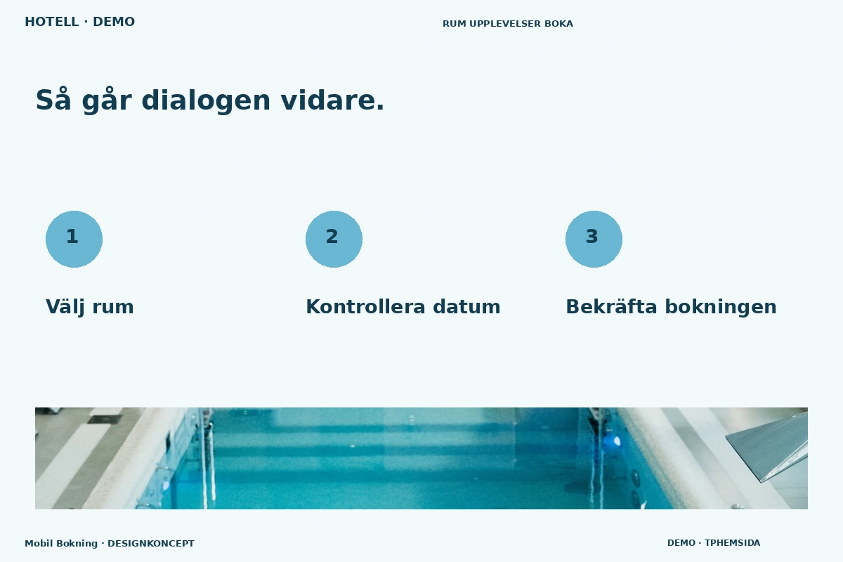 Mobil Bokning – Så fungerar dialogen för hotell