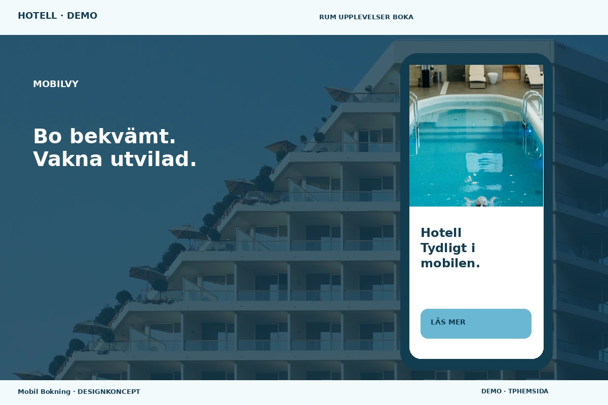Mobil Bokning – Mobilvy för hotell