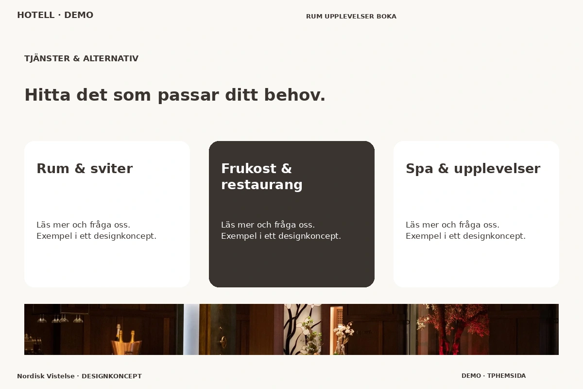 Nordisk Vistelse – Tjänster & alternativ för hotell