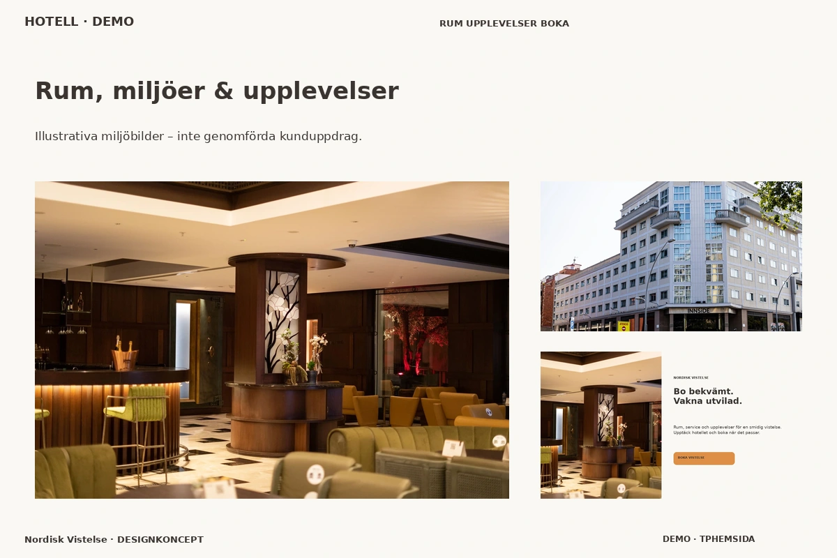 Nordisk Vistelse – Rum, miljöer & upplevelser för hotell