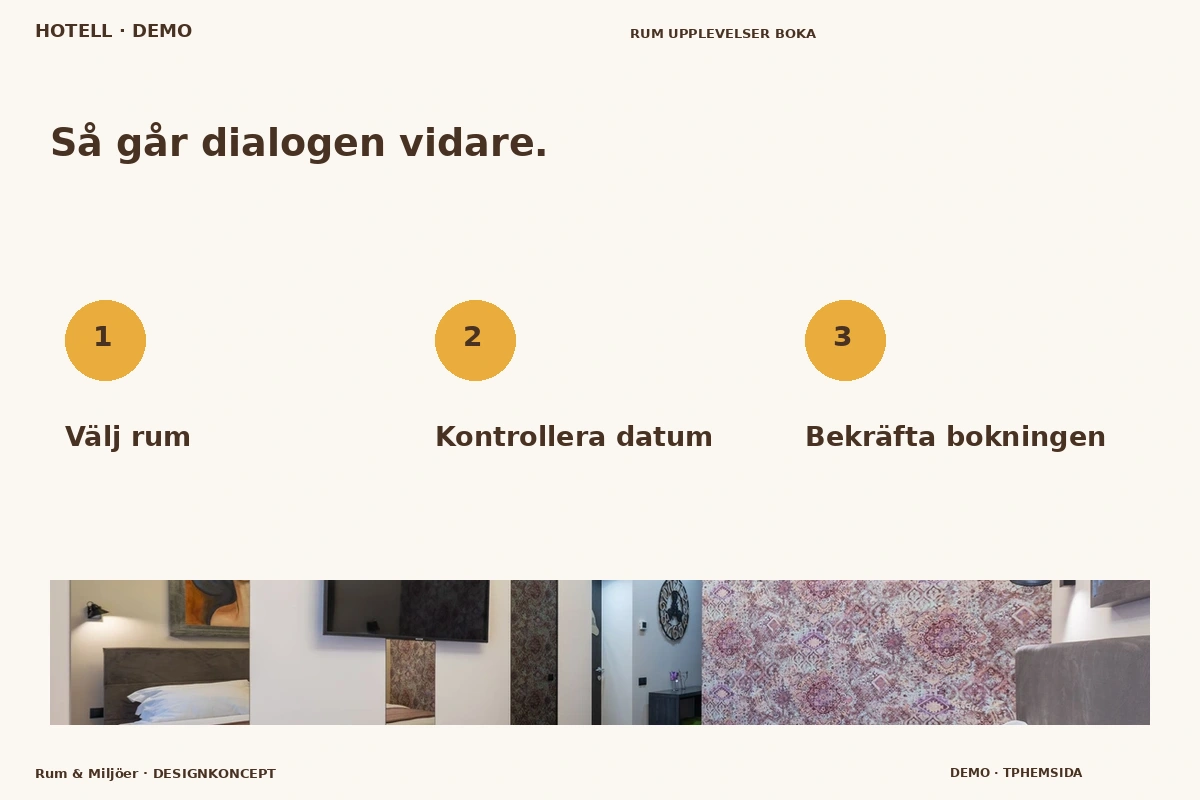 Rum & Miljöer – Så fungerar dialogen för hotell