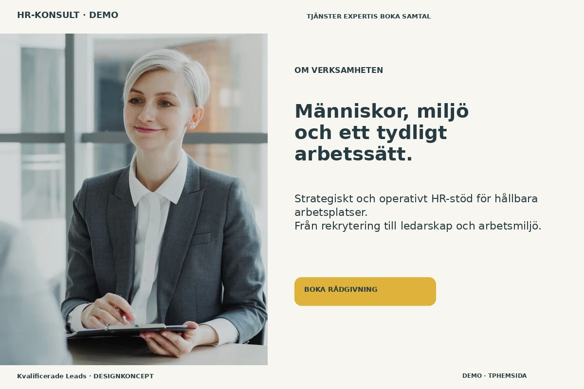 Kvalificerade Leads – Om verksamheten för hr-konsult