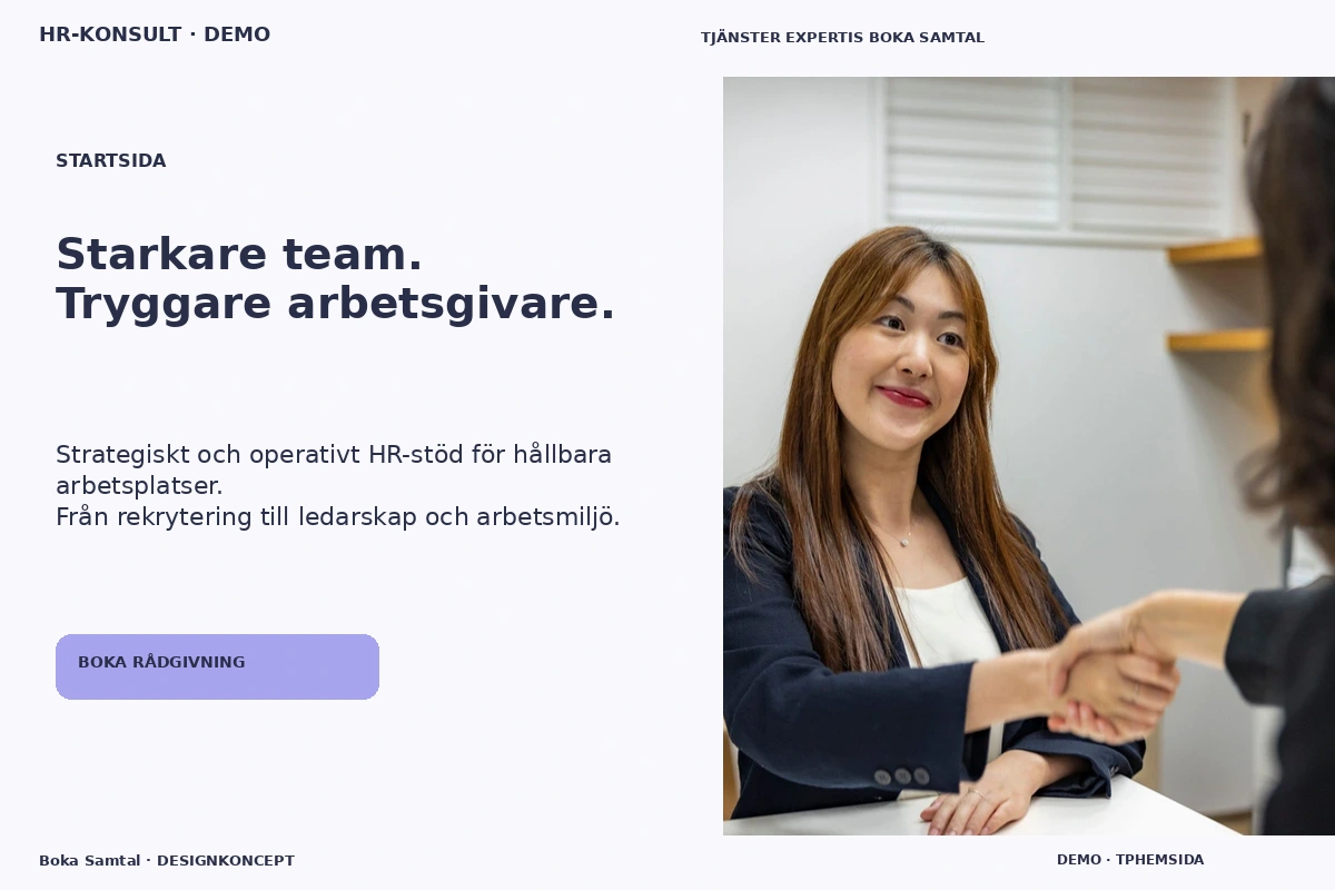 Boka Samtal – Startsida för hr-konsult