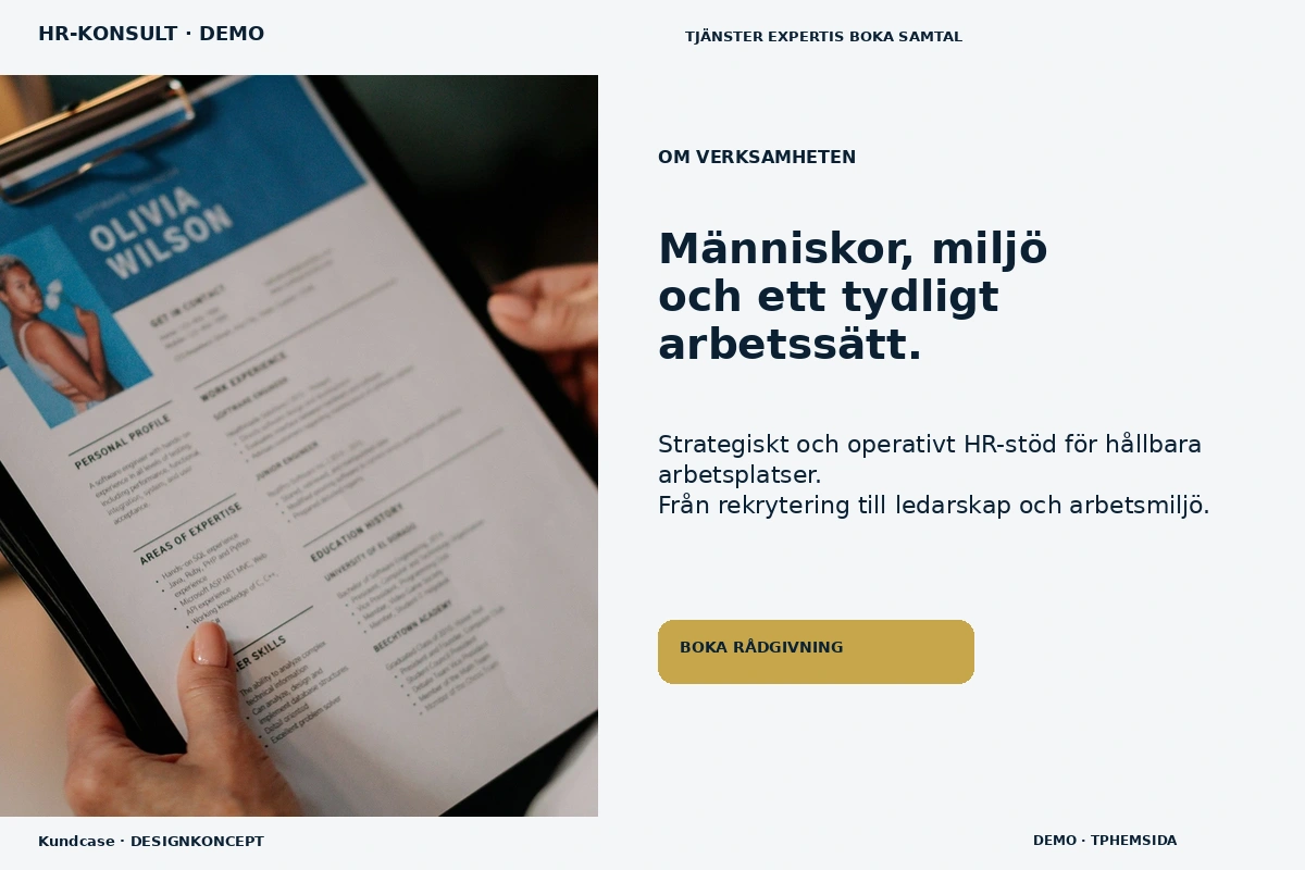 Kundcase – Om verksamheten för hr-konsult