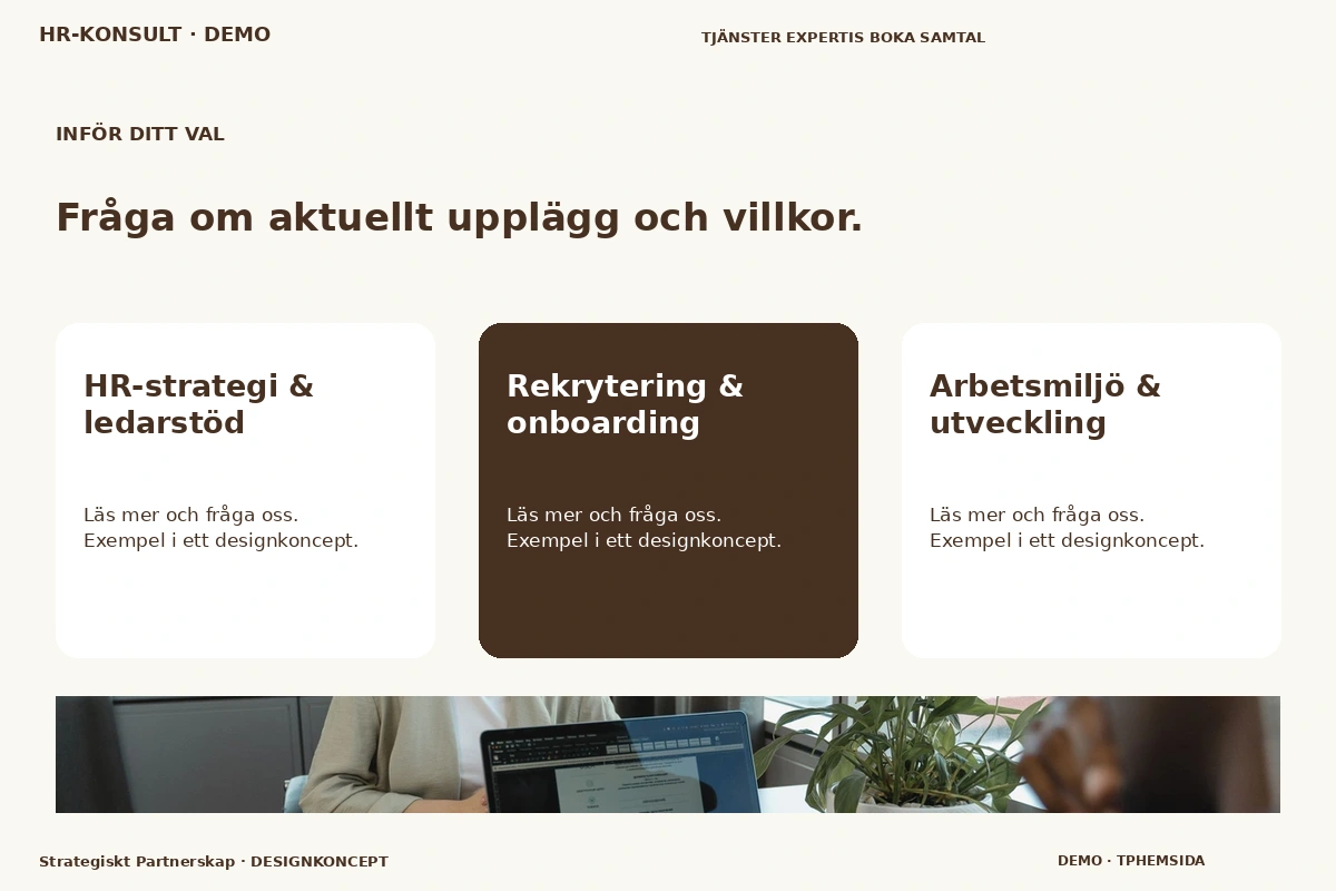 Strategiskt Partnerskap – Alternativ & villkor för hr-konsult