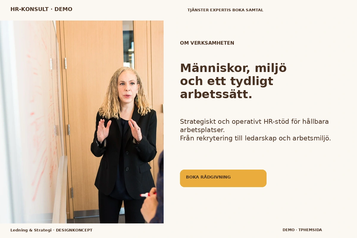 Ledning & Strategi – Om verksamheten för hr-konsult
