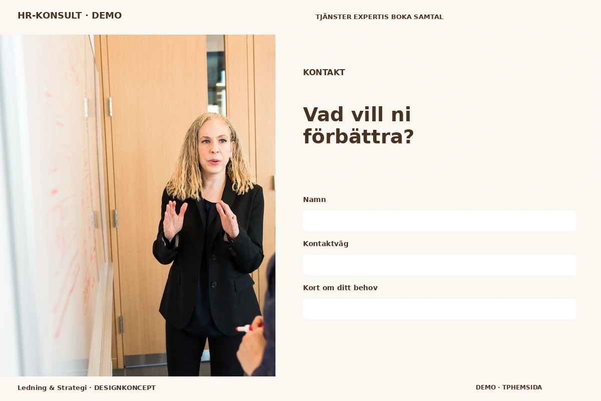 Ledning & Strategi – Kontakt för hr-konsult