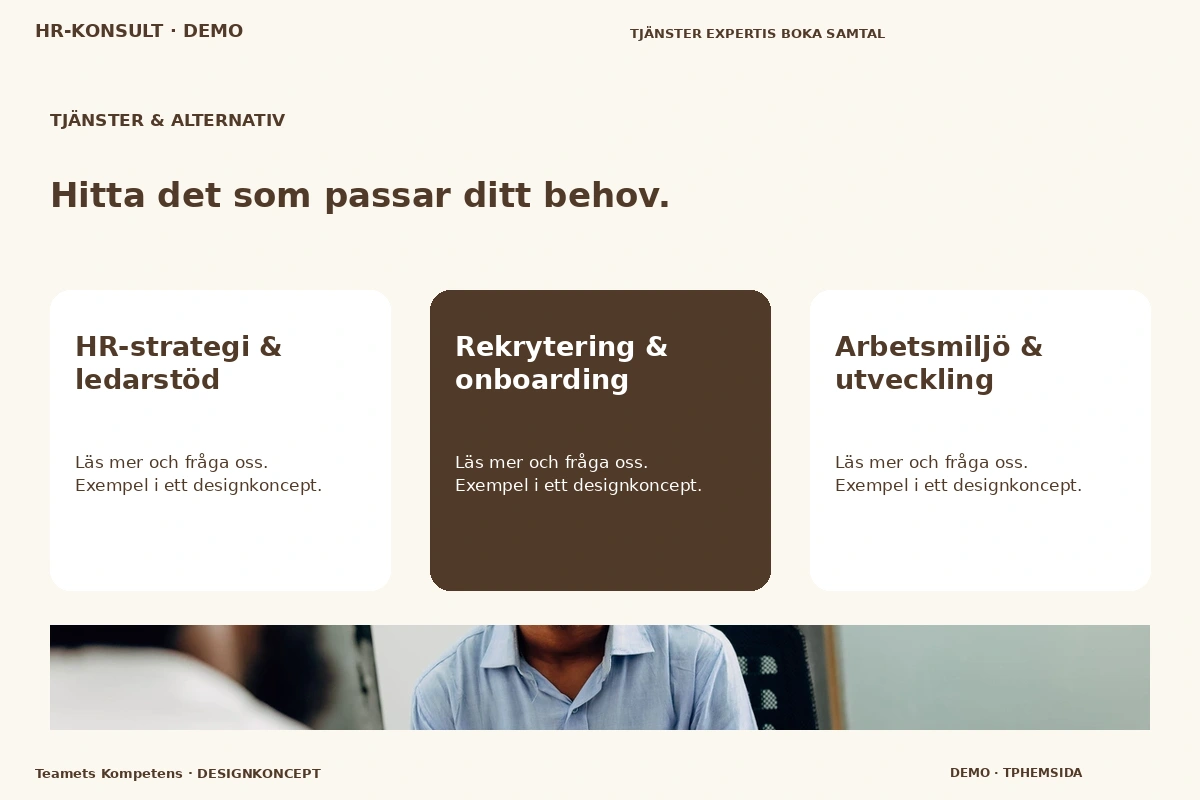 Teamets Kompetens – Tjänster & alternativ för hr-konsult