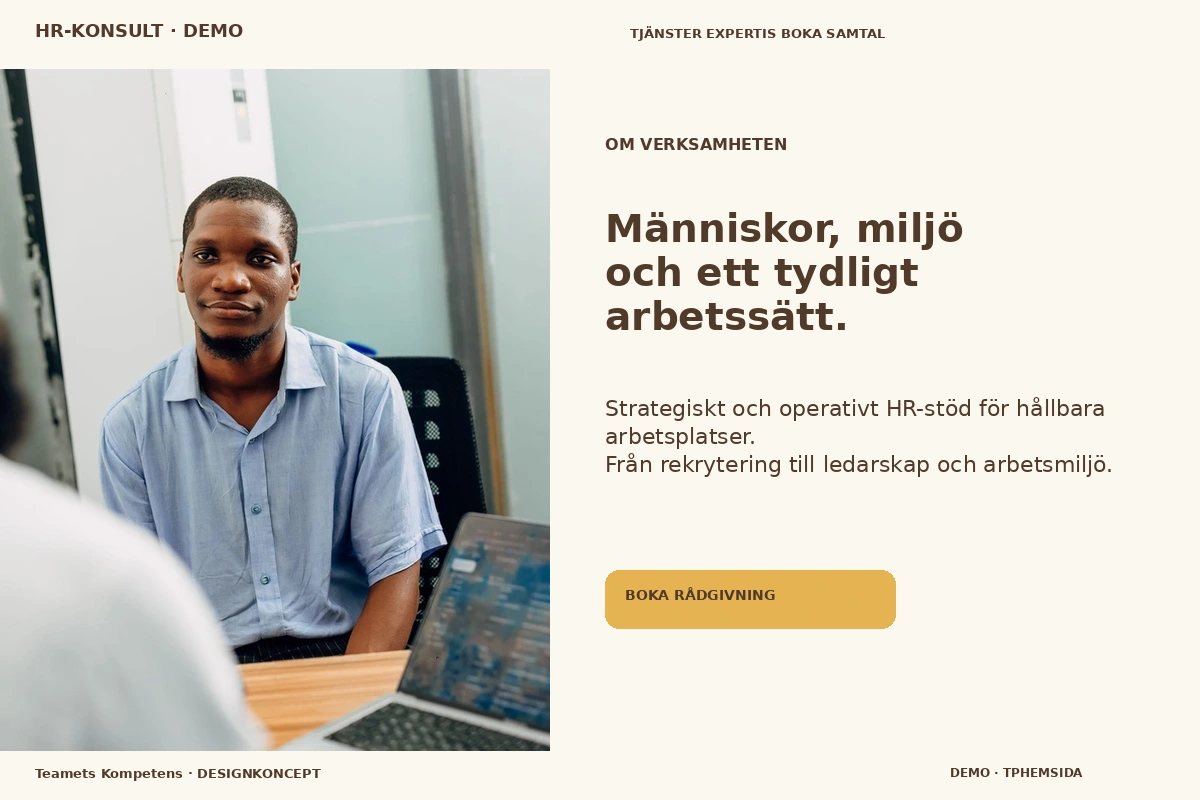 Teamets Kompetens – Om verksamheten för hr-konsult